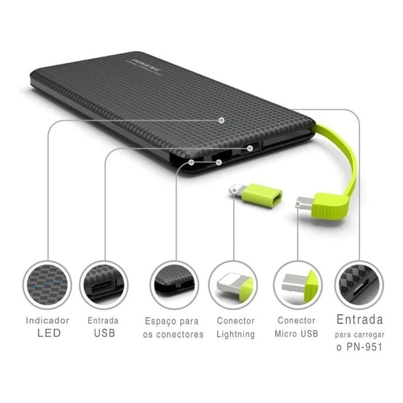 Carregador Portatil Pn951 10000 Mhz